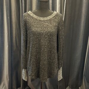 First Love Dark Gray Knit Sweater